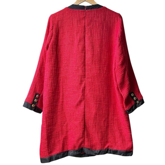 NWT Tuckernuck Pomander Place Coco Tweed Bow Mini Dress in Red Sz L - Picture 9 of 16